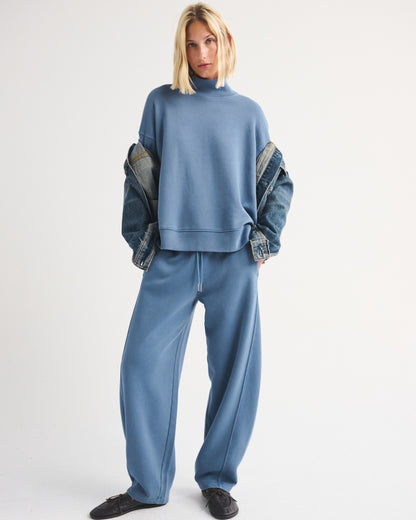 Abercrombie Sunday Oversized Funnel Neck Sweatshirt