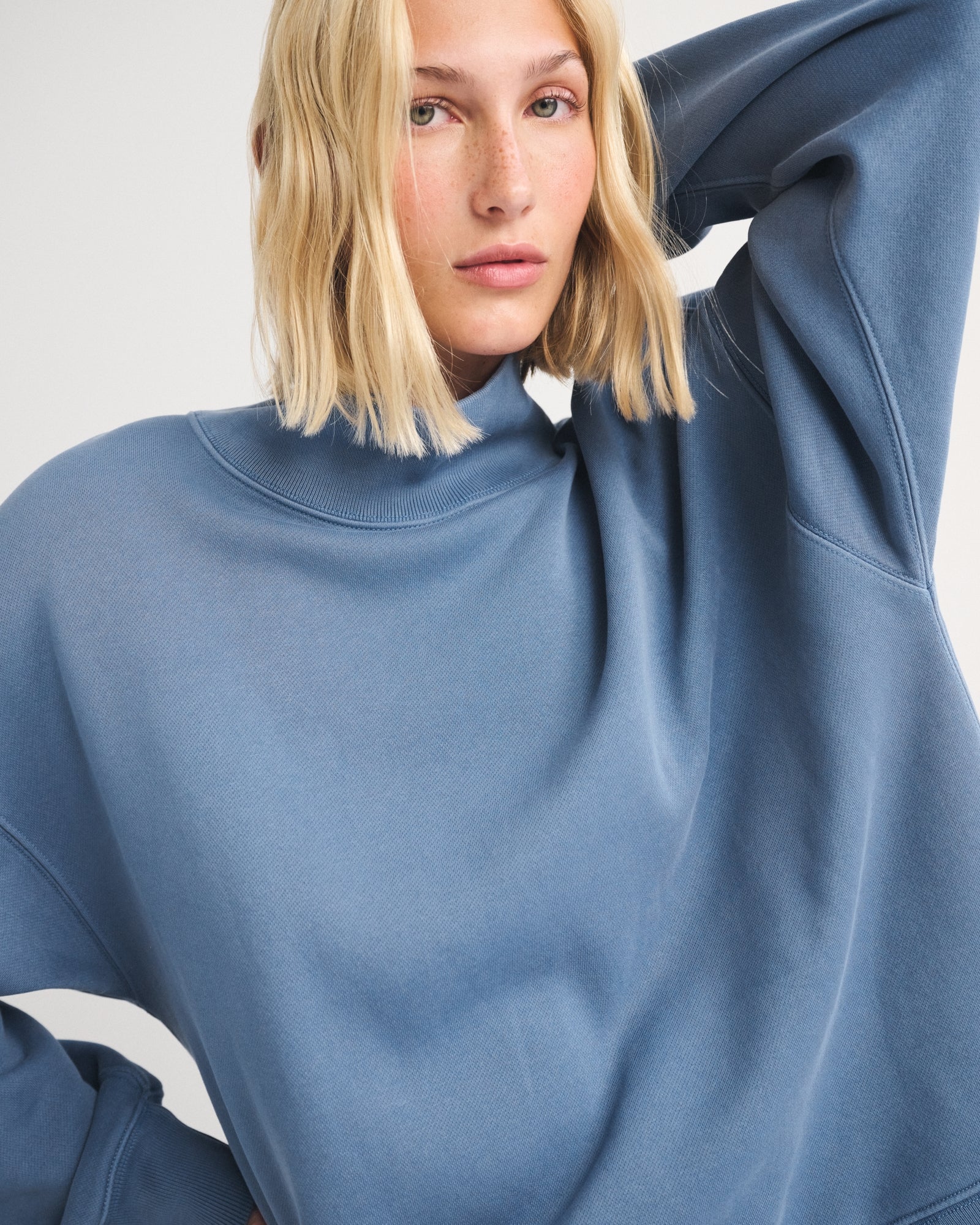 Abercrombie Sunday Oversized Funnel Neck Sweatshirt