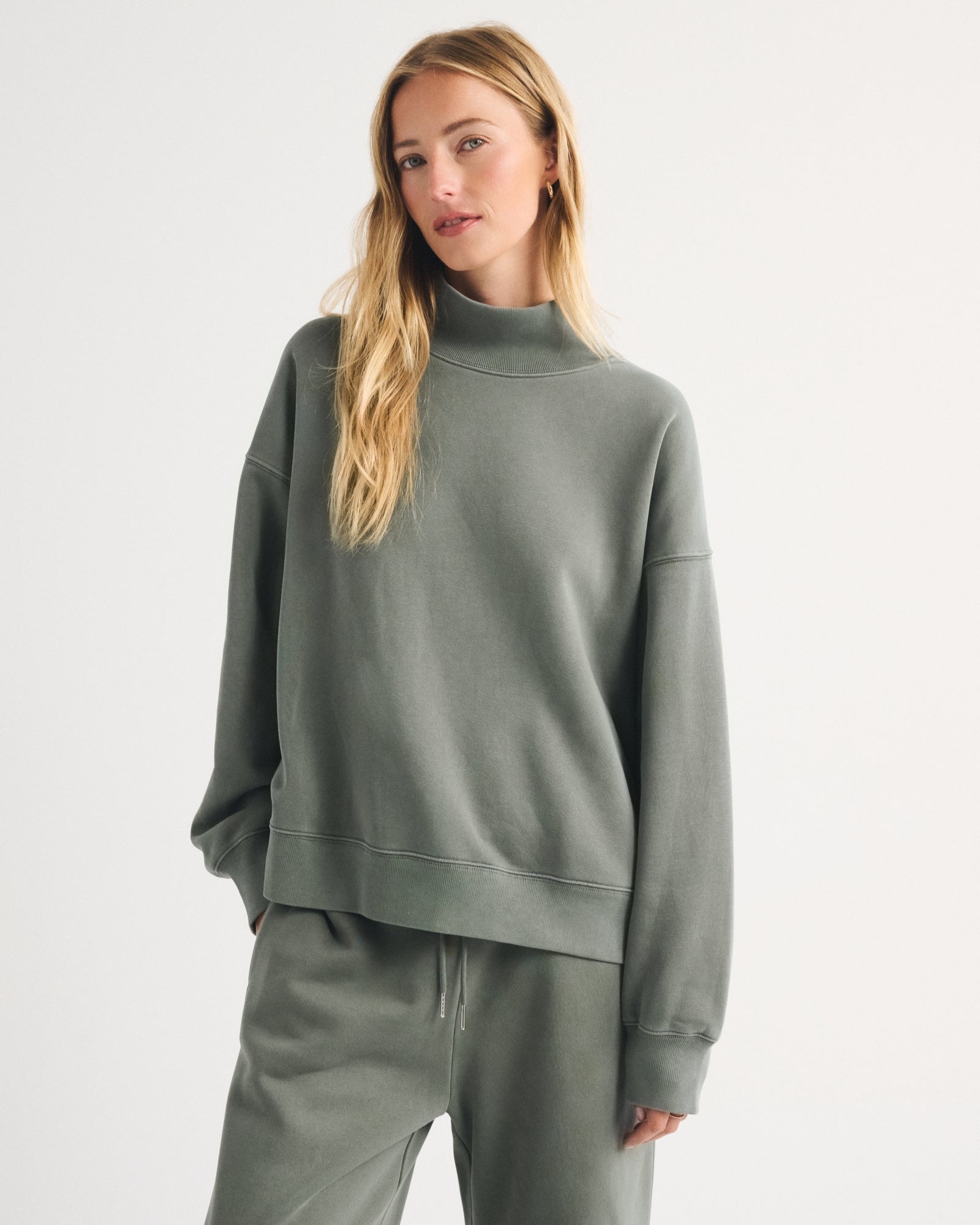 Abercrombie Sunday Oversized Funnel Neck Sweatshirt
