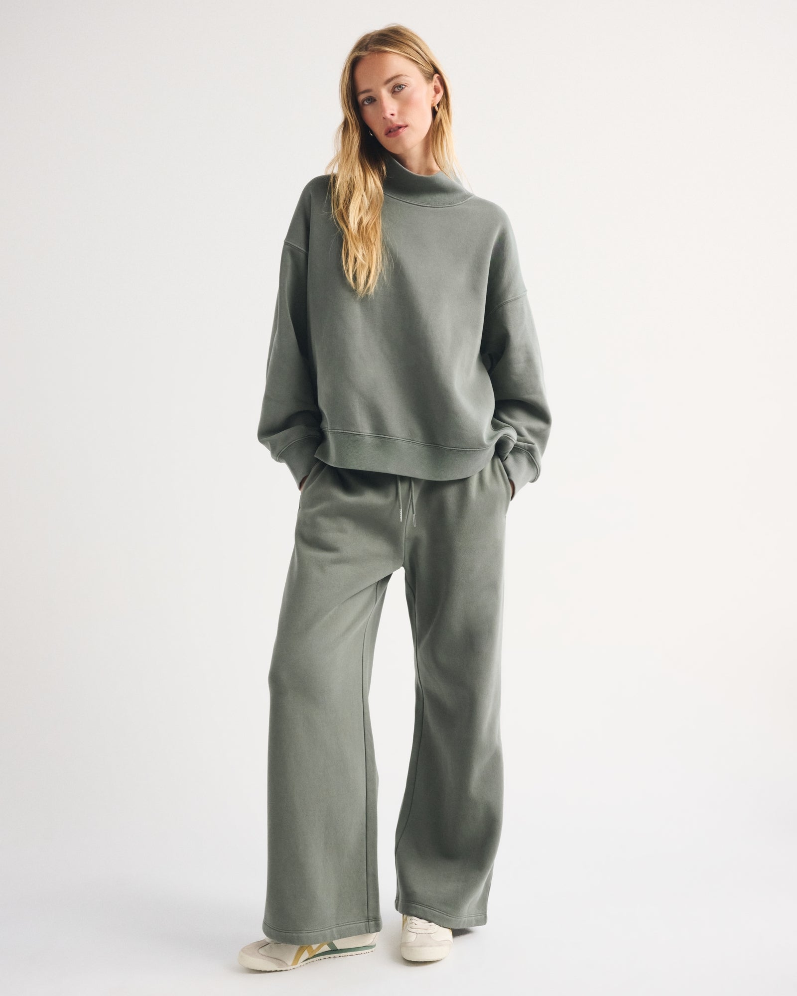 Abercrombie Sunday Oversized Funnel Neck Sweatshirt