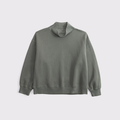 Abercrombie Sunday Oversized Funnel Neck Sweatshirt