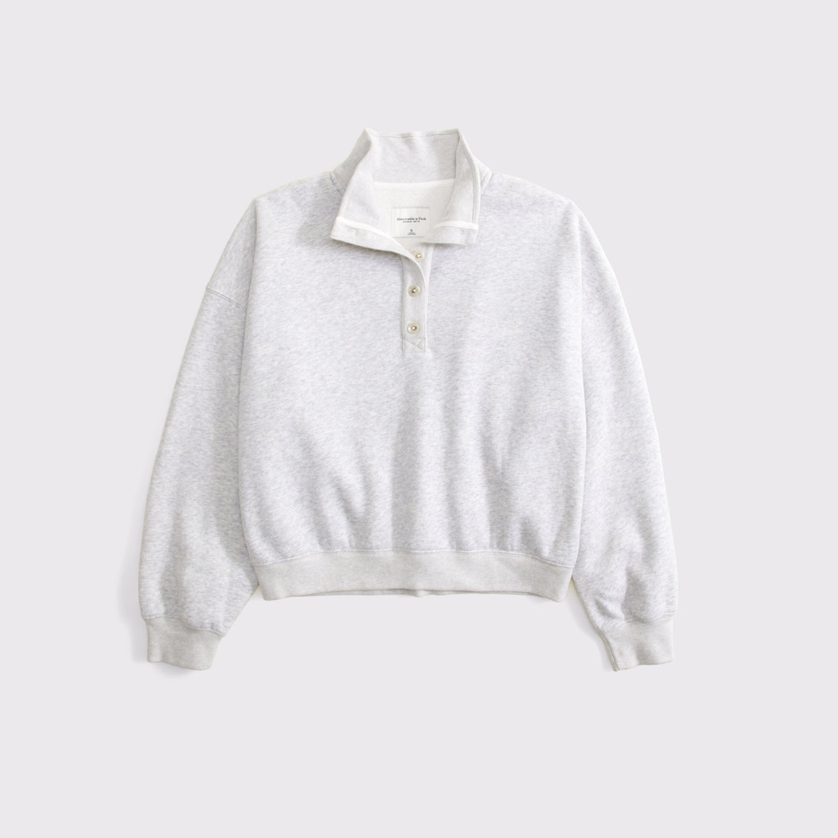 Abercrombie Sunday Mock Neck Henley Sweatshirt