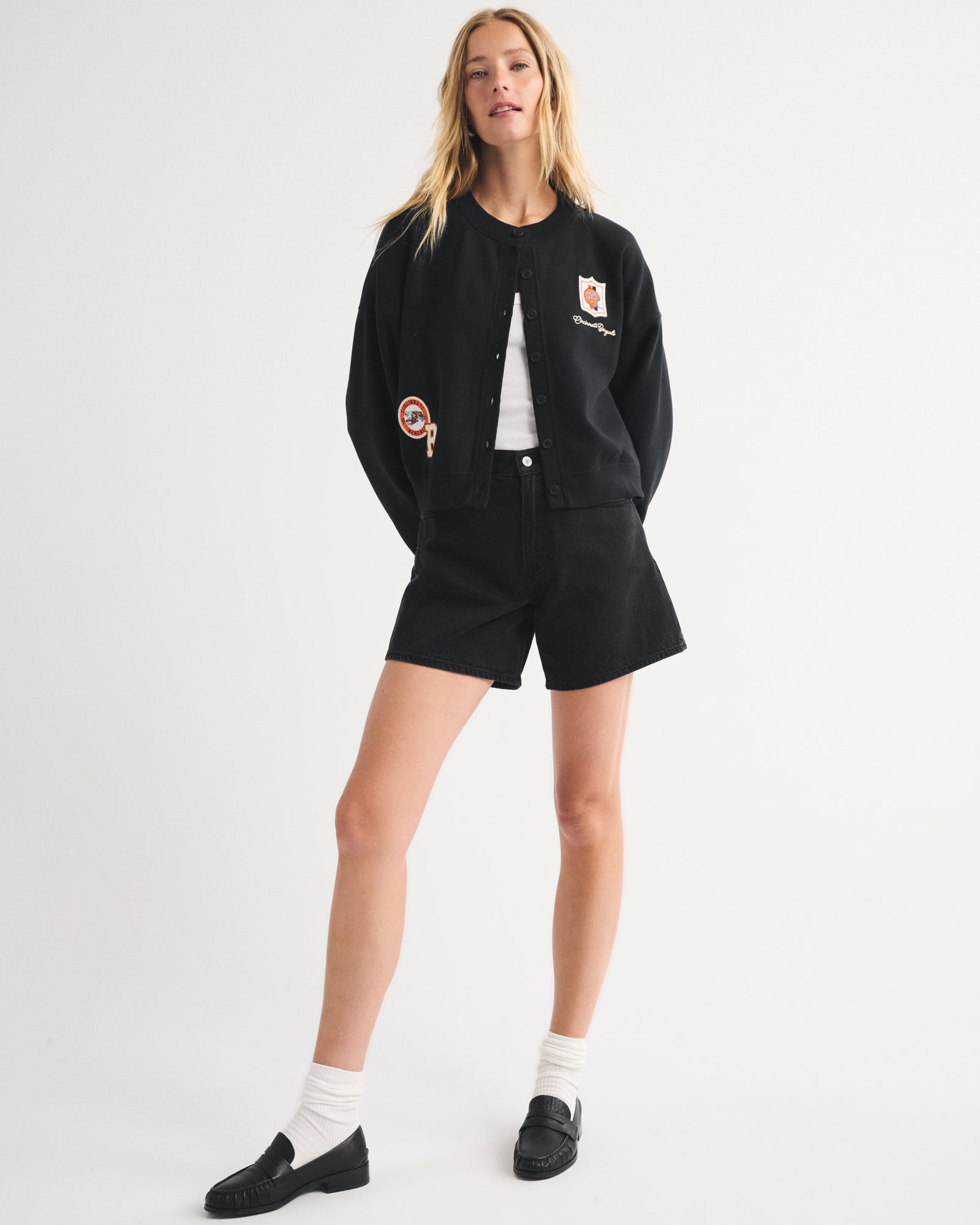 Abercrombie Cincinnati Bengals Sunday Shrunken Cardigan