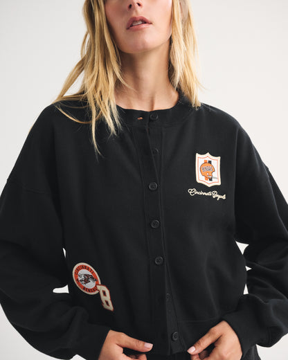 Abercrombie Cincinnati Bengals Sunday Shrunken Cardigan