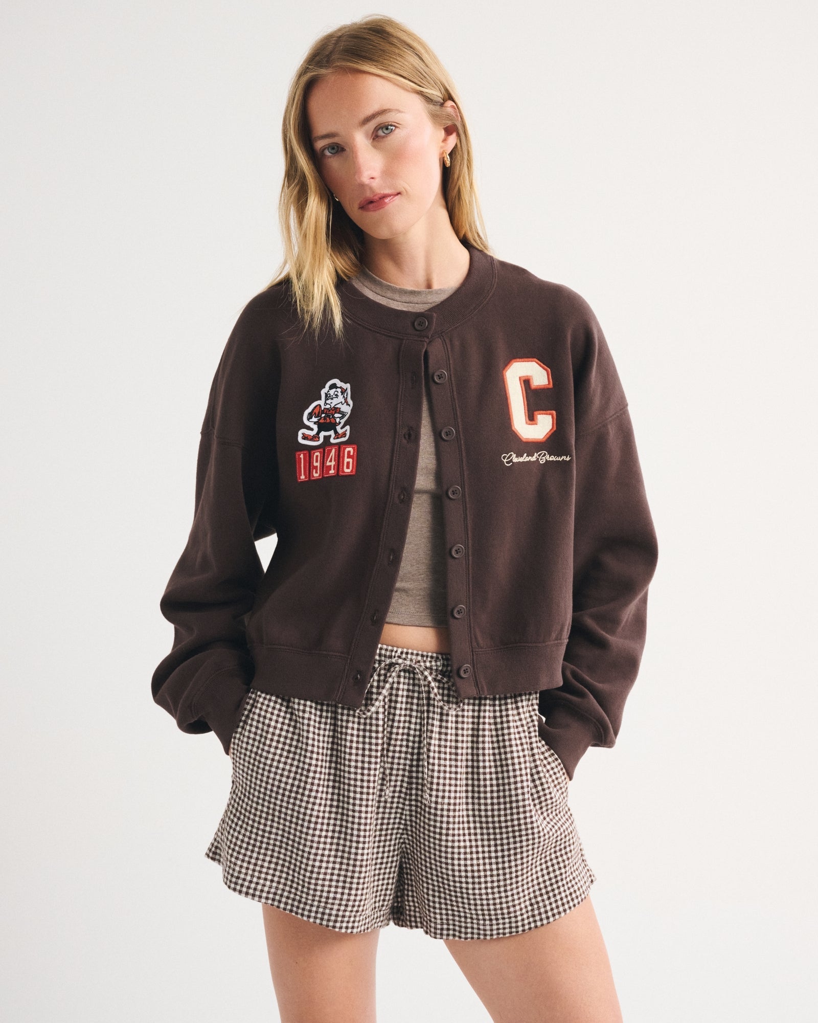 Abercrombie Cincinnati Bengals Sunday Shrunken Cardigan
