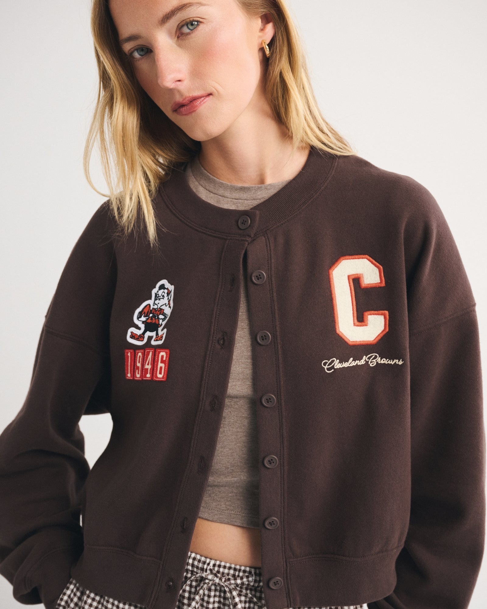 Abercrombie Cincinnati Bengals Sunday Shrunken Cardigan