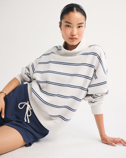 Abercrombie Sunday Oversized Funnel Neck Sweatshirt