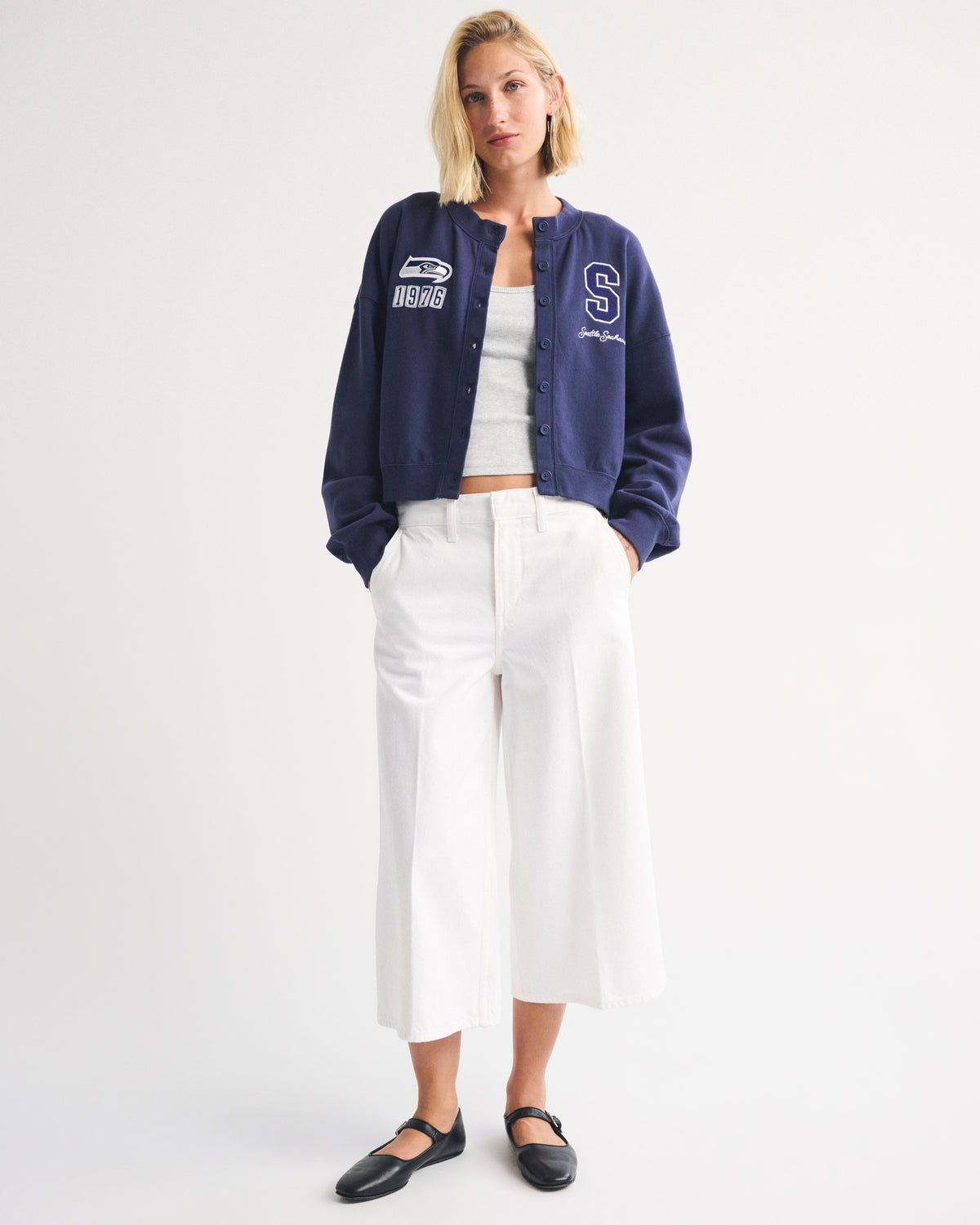Abercrombie Cincinnati Bengals Sunday Shrunken Cardigan