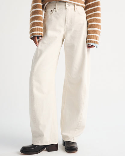 Abercrombie High Rise Ultra Barrel Jean