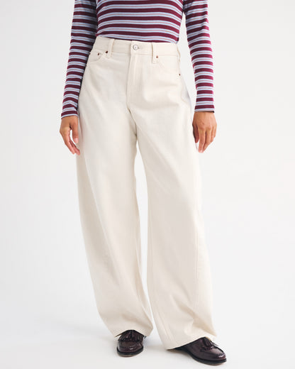 Abercrombie Curve Love High Rise Ultra Barrel Jean