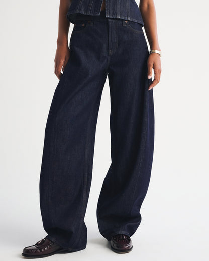 Abercrombie High Rise Ultra Barrel Jean