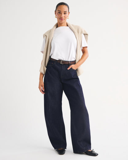 Abercrombie Curve Love High Rise Ultra Barrel Jean