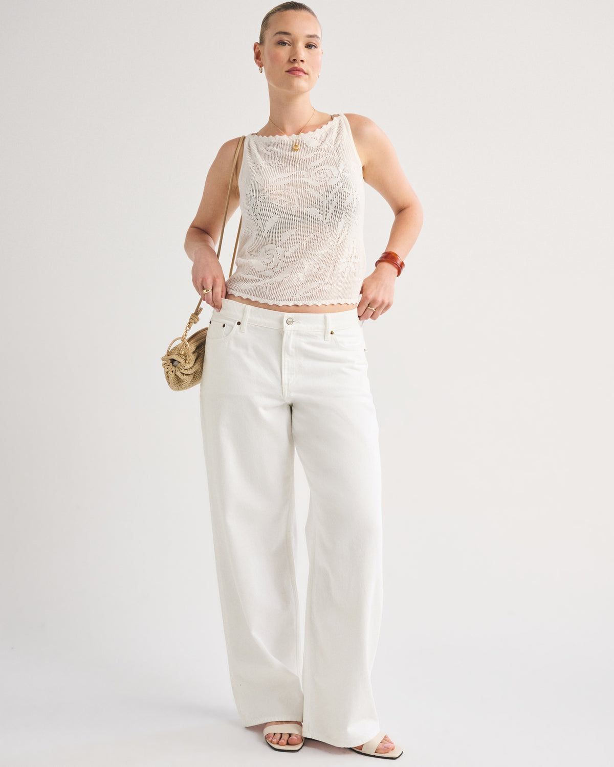 Abercrombie Curve Love Low Rise Ultra Loose Cuffed Hem Jean
