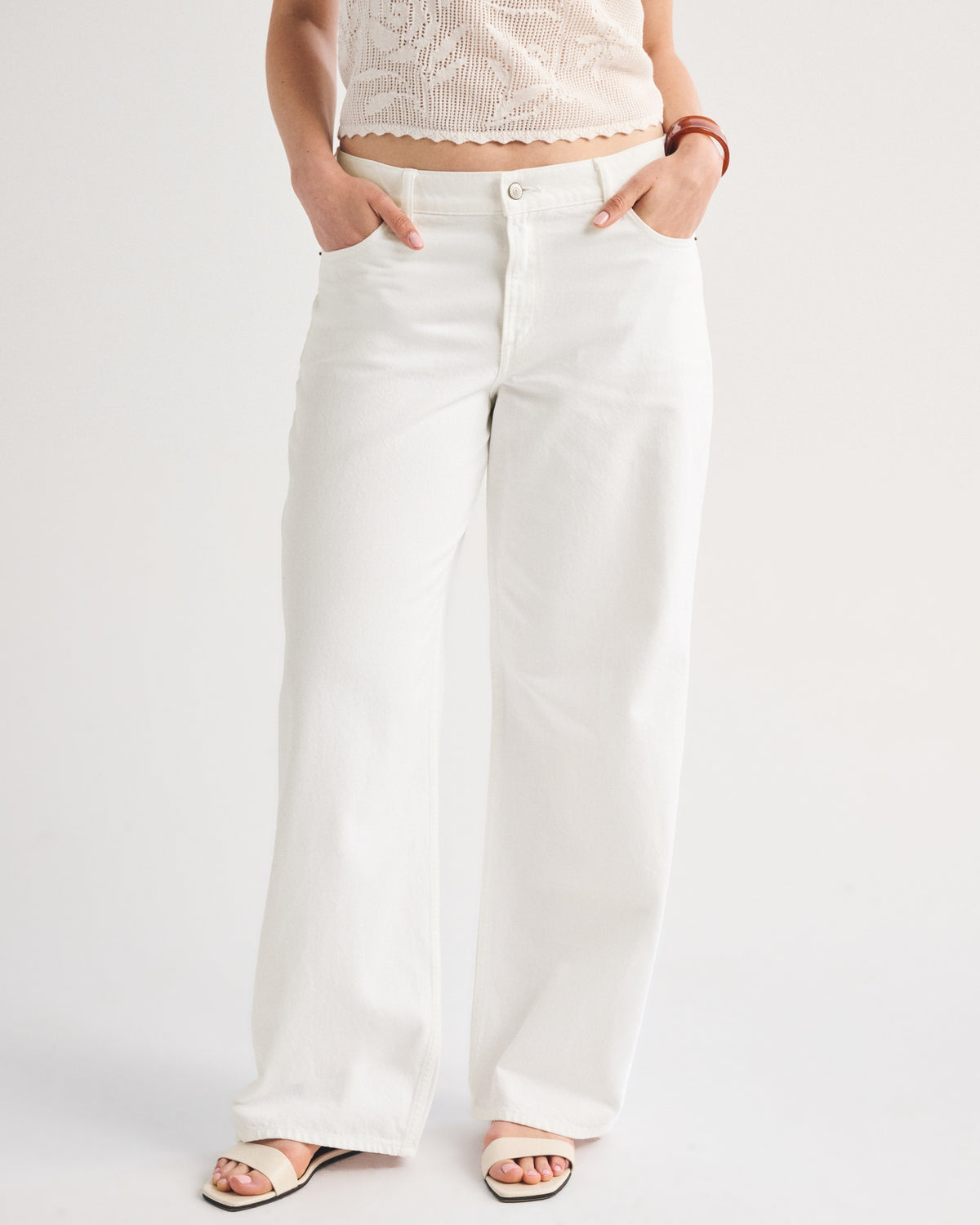 Abercrombie Curve Love Low Rise Ultra Loose Cuffed Hem Jean