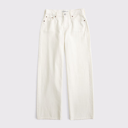 Abercrombie Curve Love Low Rise Ultra Loose Cuffed Hem Jean
