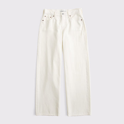 Abercrombie Low Rise Ultra Loose Cuffed Hem Jean