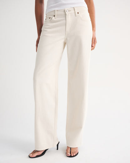 Abercrombie Low Rise Ultra Loose Cuffed Hem Jean
