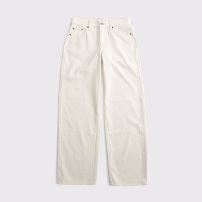 Abercrombie Low Rise Ultra Loose Cuffed Hem Jean