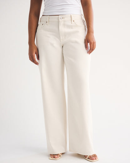 Abercrombie Curve Love Low Rise Ultra Loose Cuffed Hem Jean