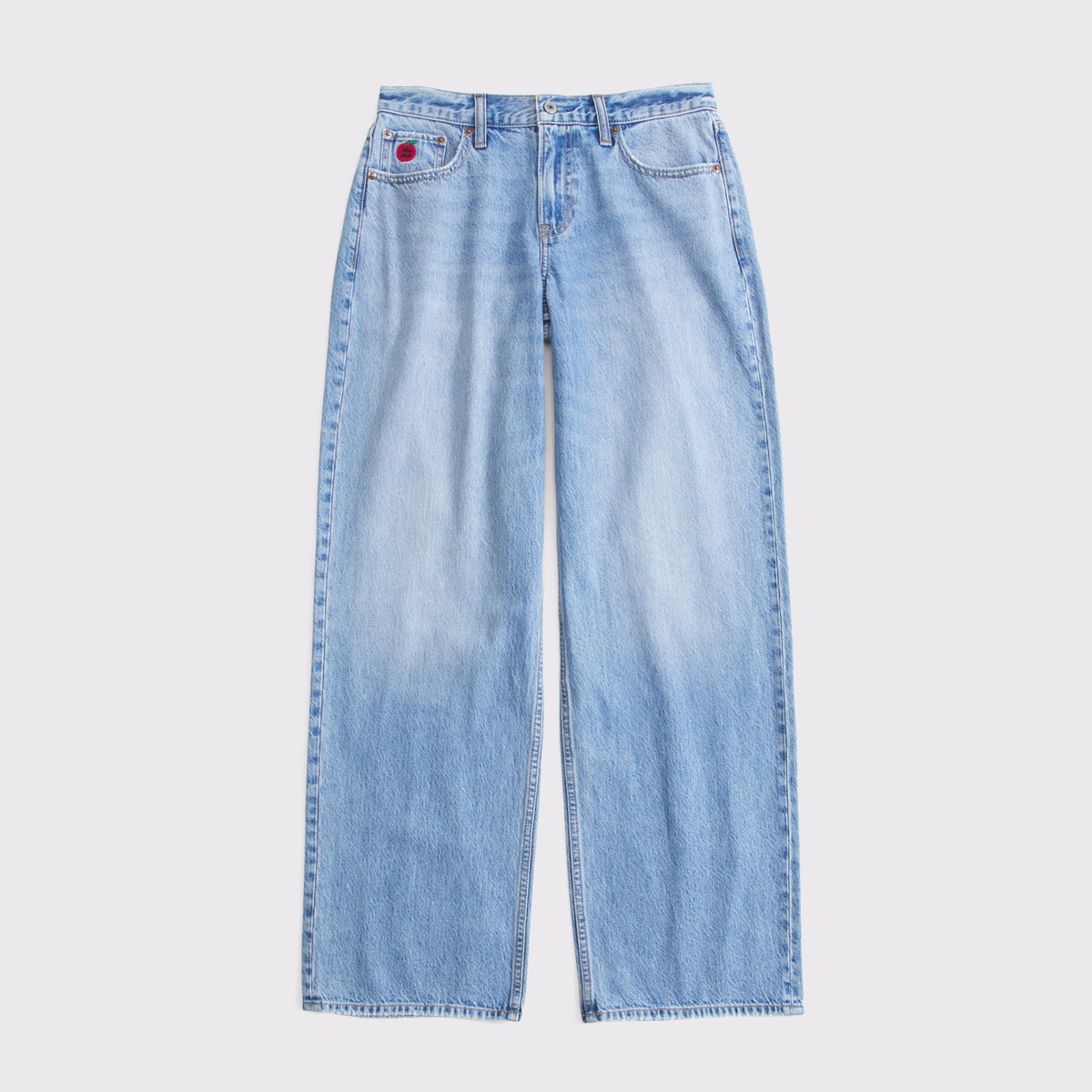 Abercrombie Low Rise Ultra Loose Cuffed Hem Jean