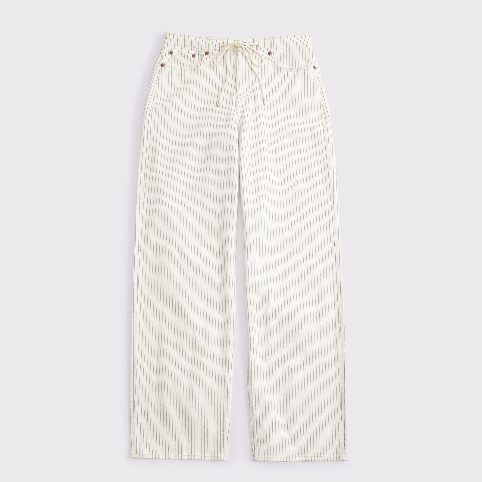 Abercrombie Linen-Blend Low Rise Ultra Loose Drawstring Jean