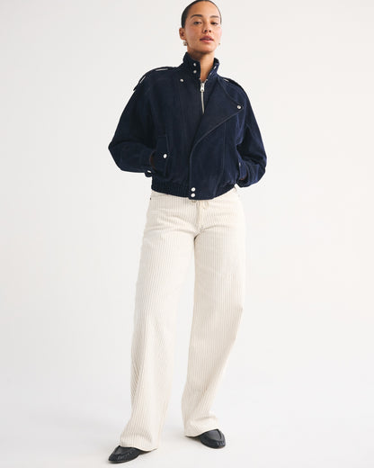 Abercrombie Curve Love Linen-Blend Low Rise Ultra Loose Drawstring Jean