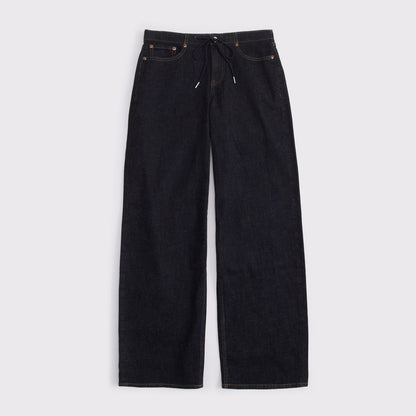 Abercrombie Linen-Blend Low Rise Ultra Loose Drawstring Jean