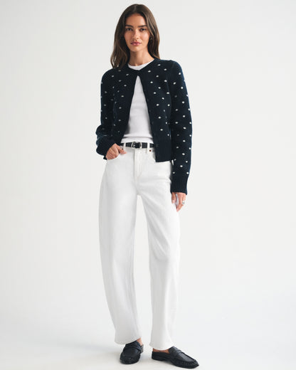 Abercrombie High Rise Barrel Jean