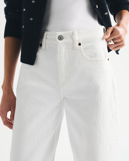 Abercrombie High Rise Barrel Jean