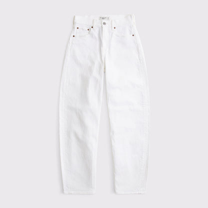 Abercrombie High Rise Barrel Jean