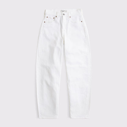 Abercrombie Curve Love High Rise Barrel Jean