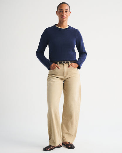 Abercrombie Curve Love High Rise Barrel Jean