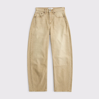 Abercrombie Curve Love High Rise Barrel Jean