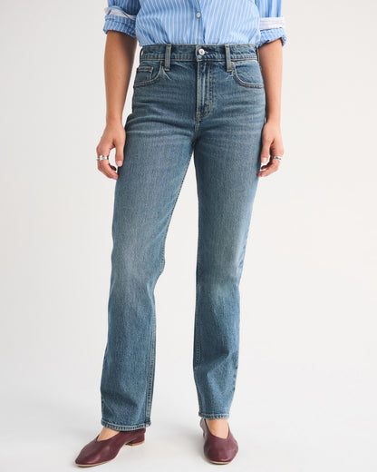 Abercrombie High Rise 90s Straight Jean