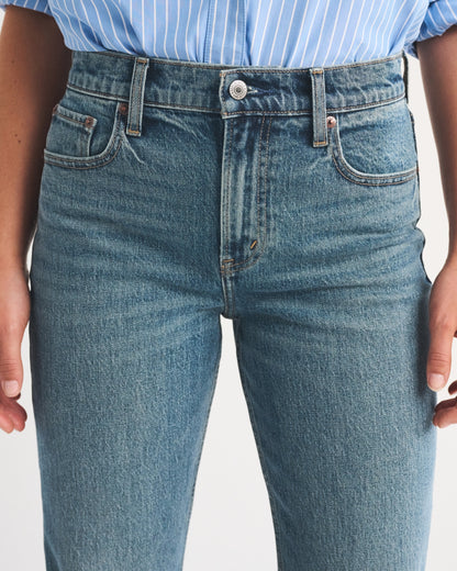 Abercrombie High Rise 90s Straight Jean