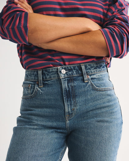 Abercrombie Curve Love High Rise 90s Straight Jean