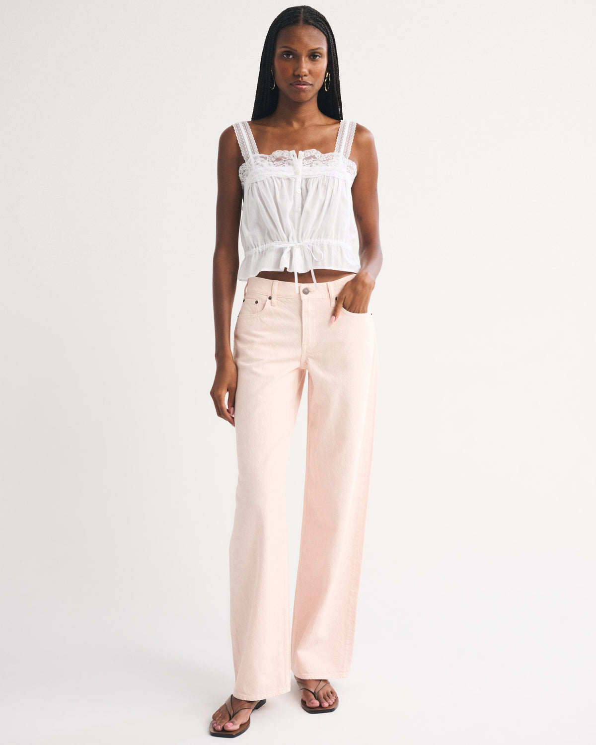 Abercrombie Low Rise Ultra Loose Cuffed Hem Jean