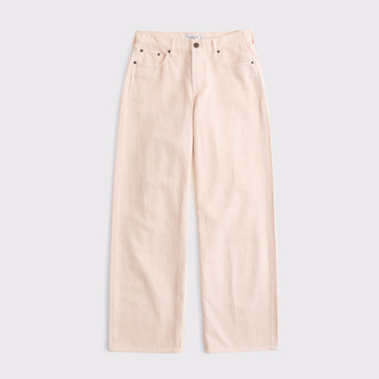 Abercrombie Low Rise Ultra Loose Cuffed Hem Jean