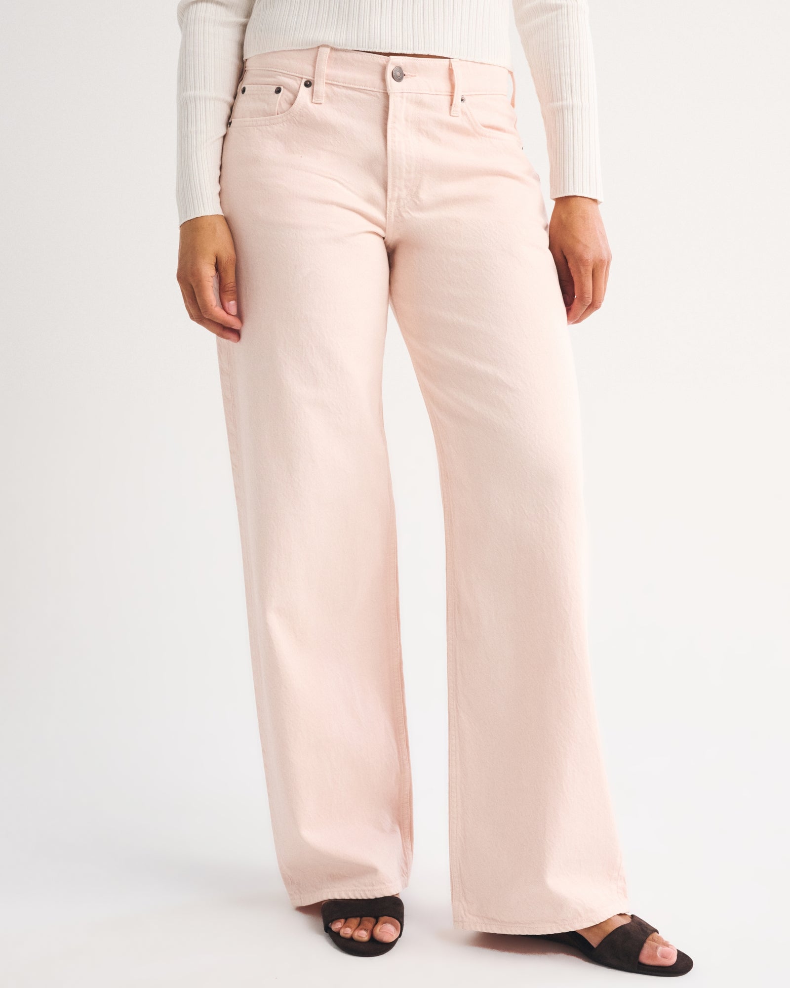 Abercrombie Curve Love Low Rise Ultra Loose Cuffed Hem Jean
