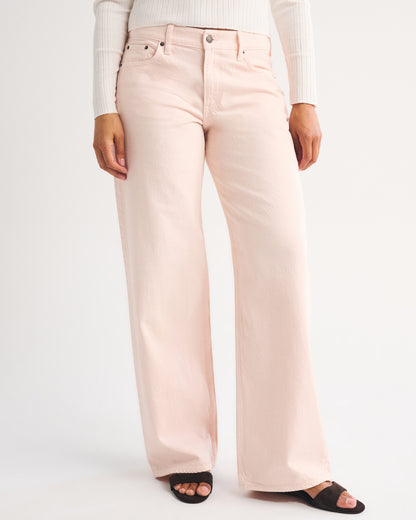 Abercrombie Curve Love Low Rise Ultra Loose Cuffed Hem Jean