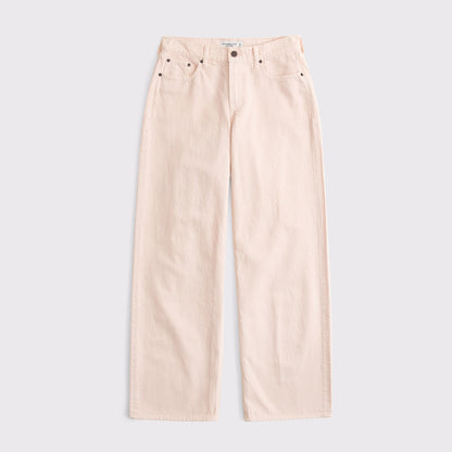 Abercrombie Curve Love Low Rise Ultra Loose Cuffed Hem Jean