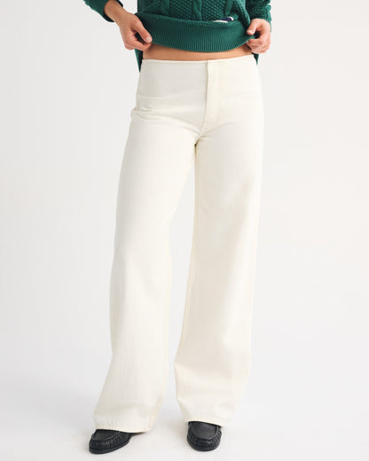 Abercrombie Clean Waist Low Rise Ultra Loose Jean