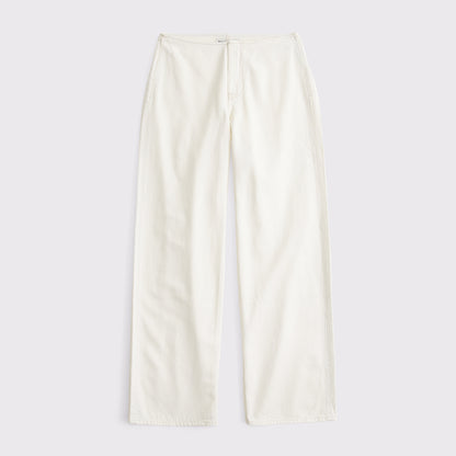 Abercrombie Curve Love Clean Waist Low Rise Ultra Loose Jean