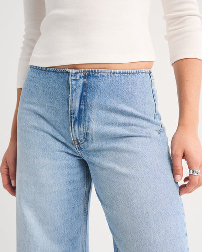 Abercrombie Clean Waist Low Rise Ultra Loose Jean