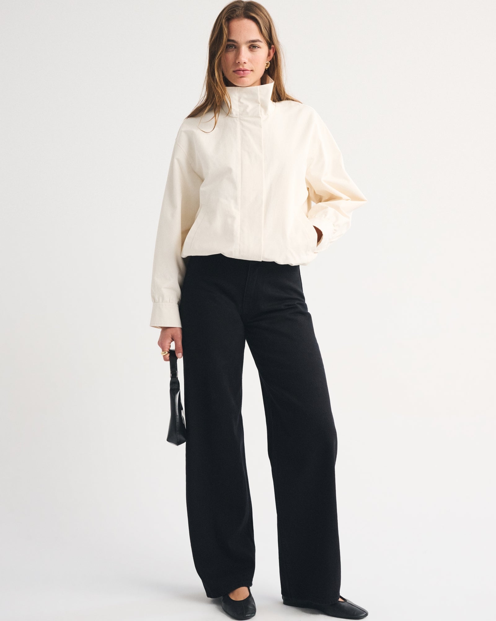 Abercrombie Clean Waist Low Rise Ultra Loose Jean