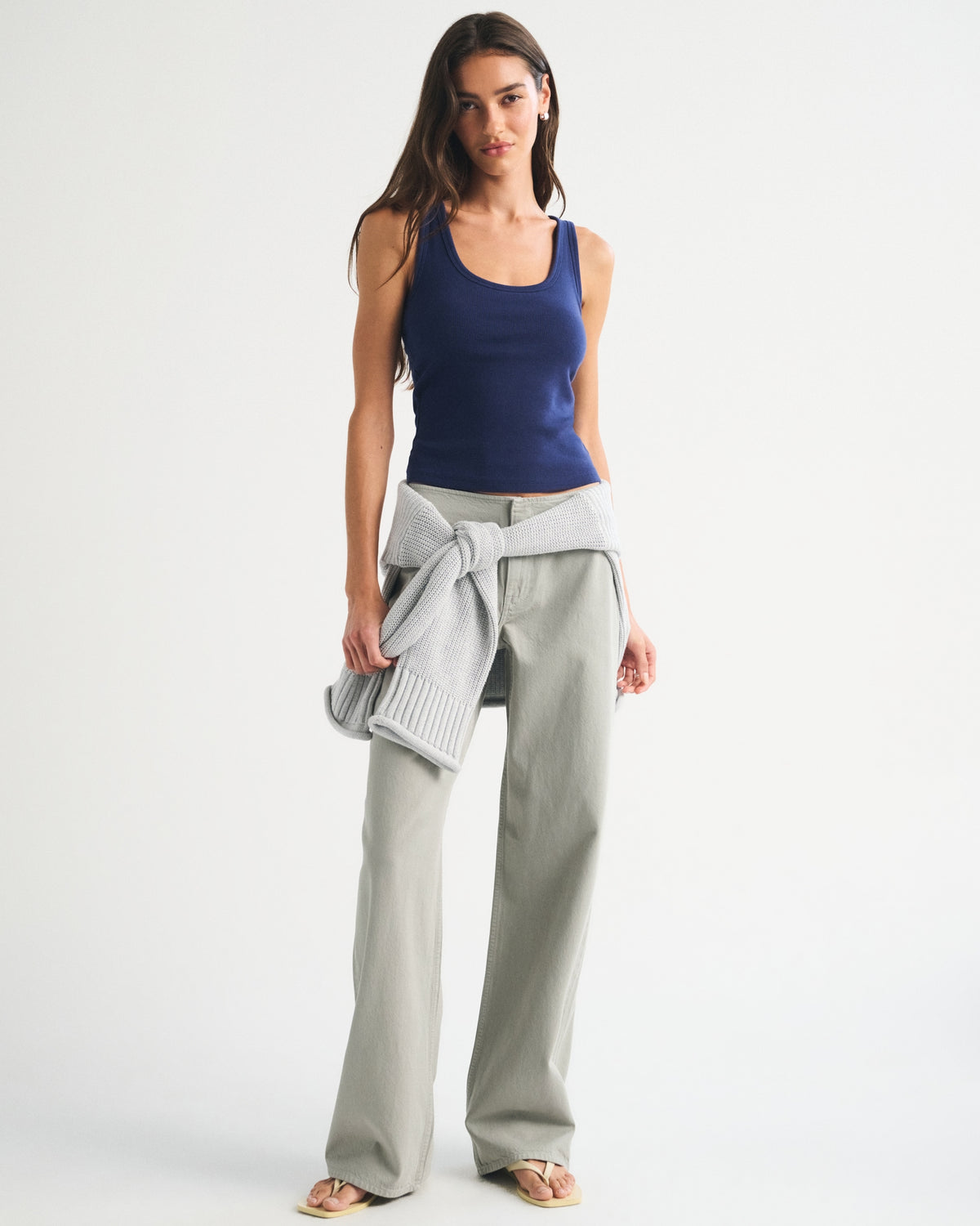 Abercrombie Clean Waist Low Rise Ultra Loose Jean