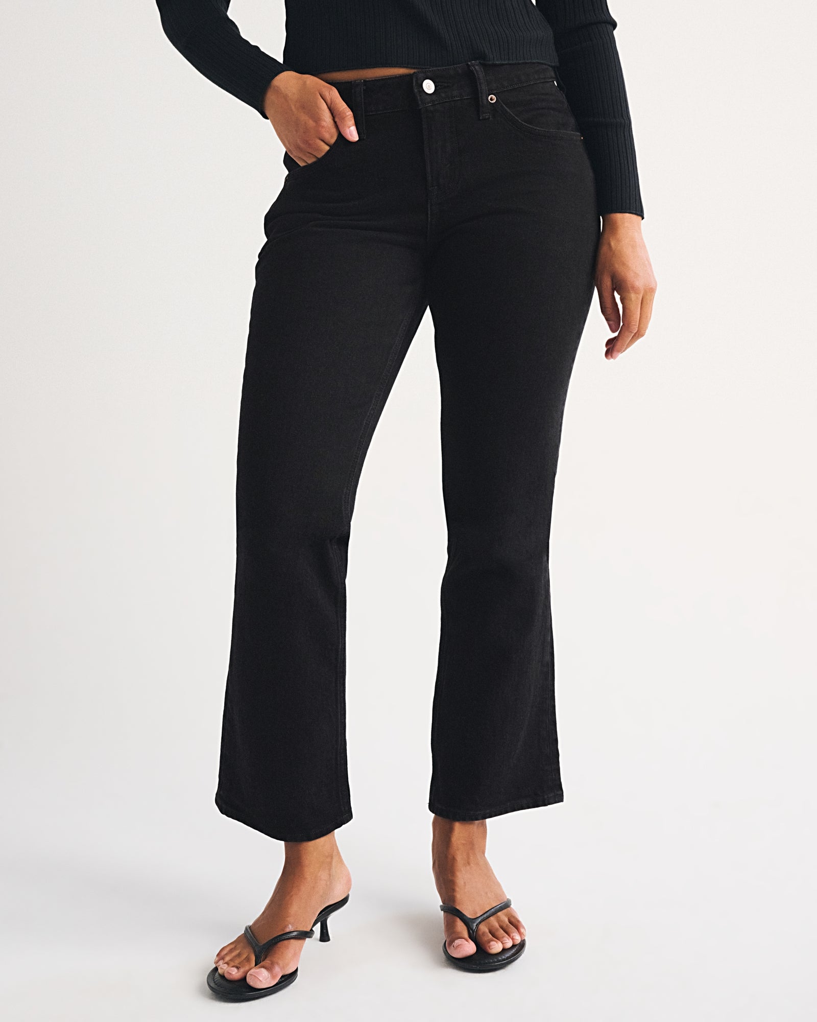 Abercrombie Curve Love Low Rise Kick Flare Jean