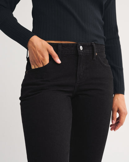Abercrombie Curve Love Low Rise Kick Flare Jean