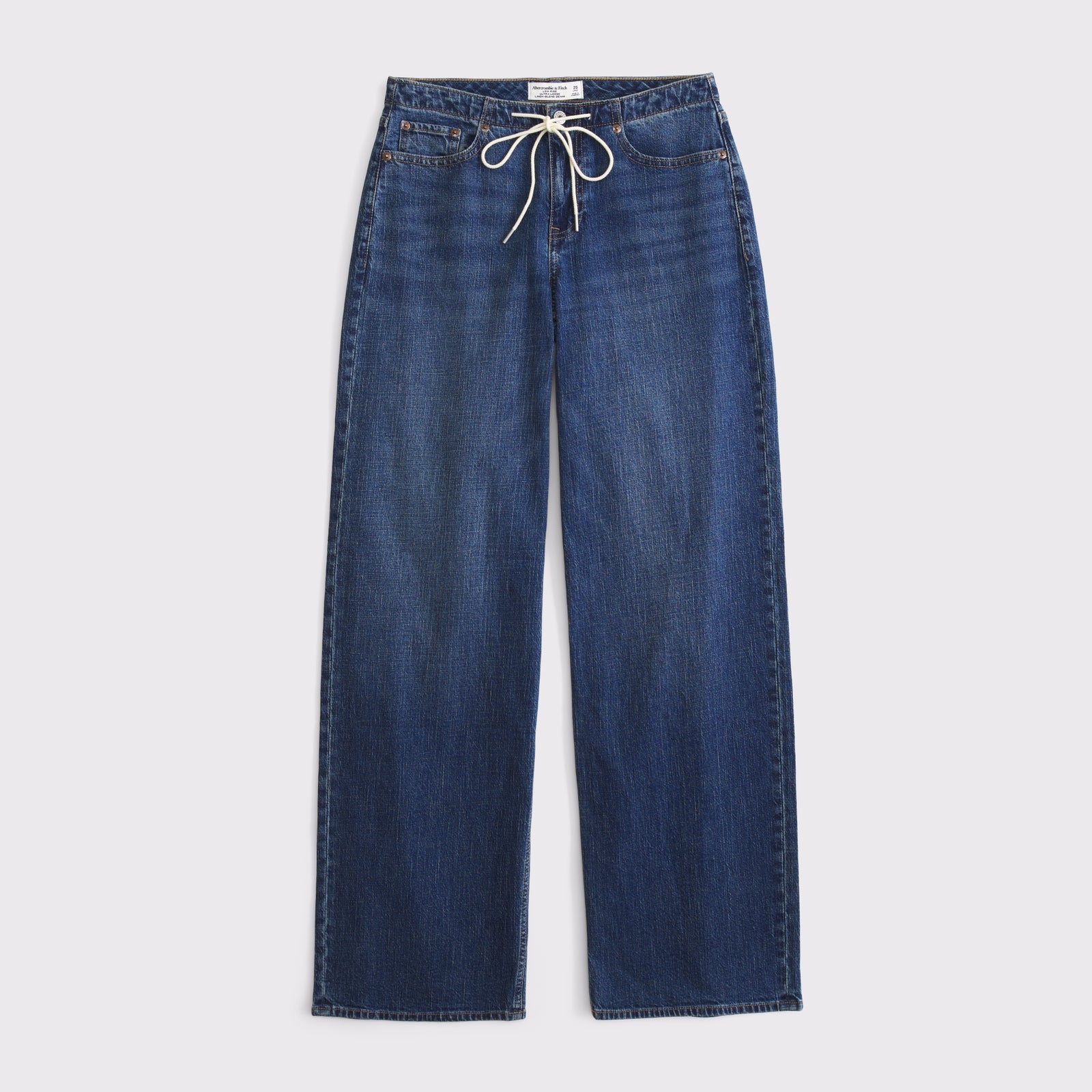 Abercrombie Linen-Blend Low Rise Ultra Loose Drawstring Jean