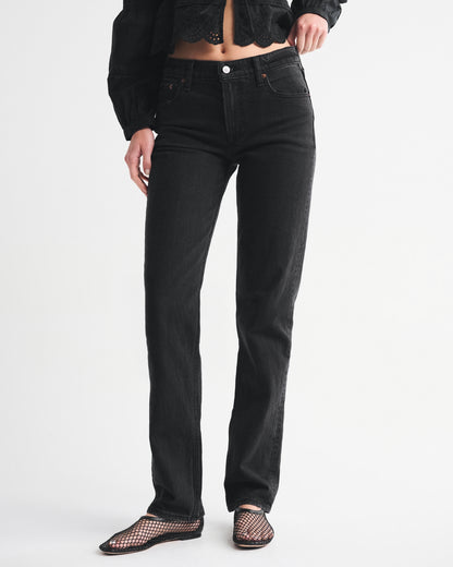 Abercrombie Mid Rise 90s Straight Jean